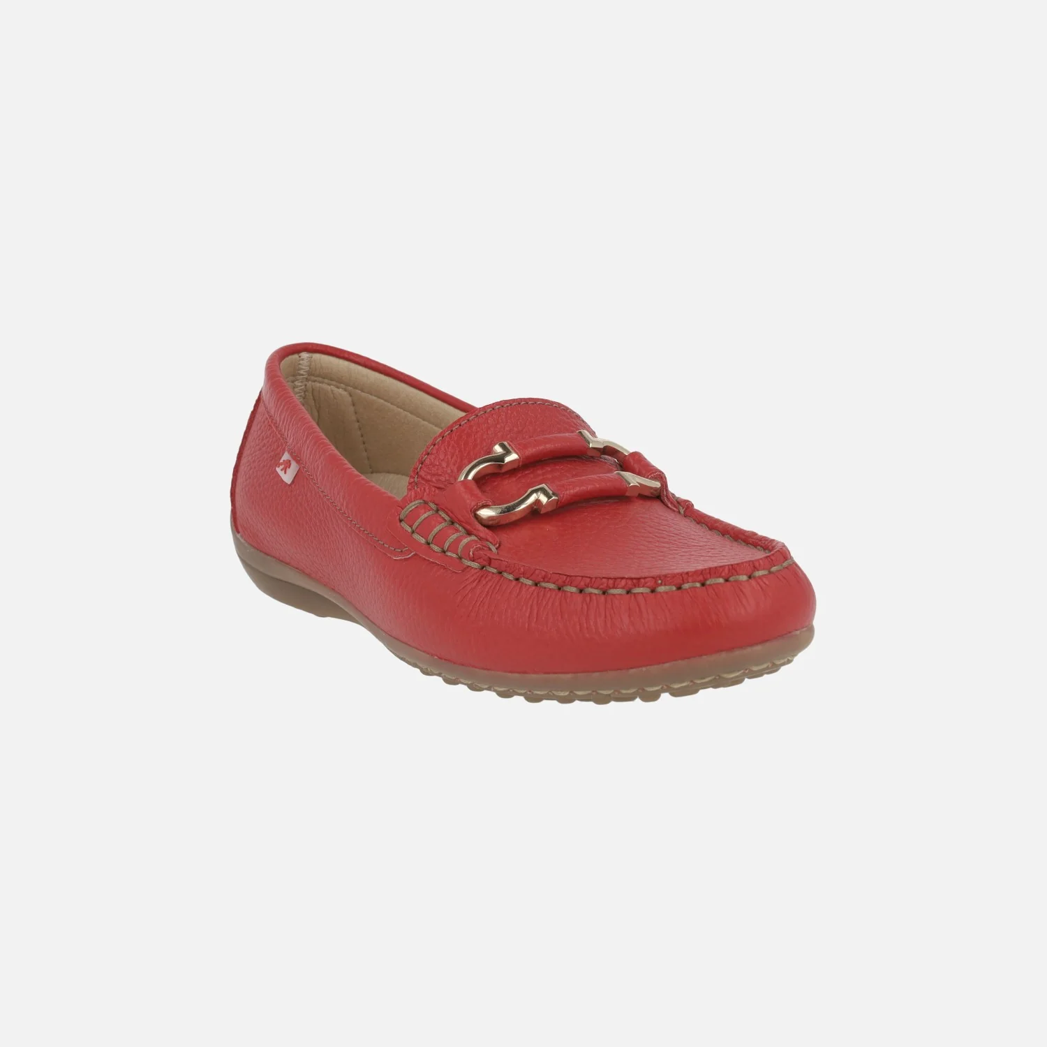 Mocasines de piel con adorno metálico dorado Bruni - Image 8