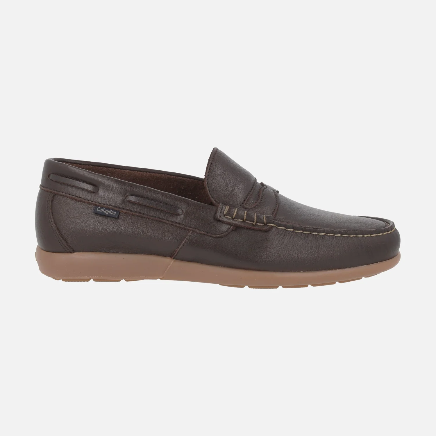 Mocasines de piel estilo náuticos con antifaz Mediterrani