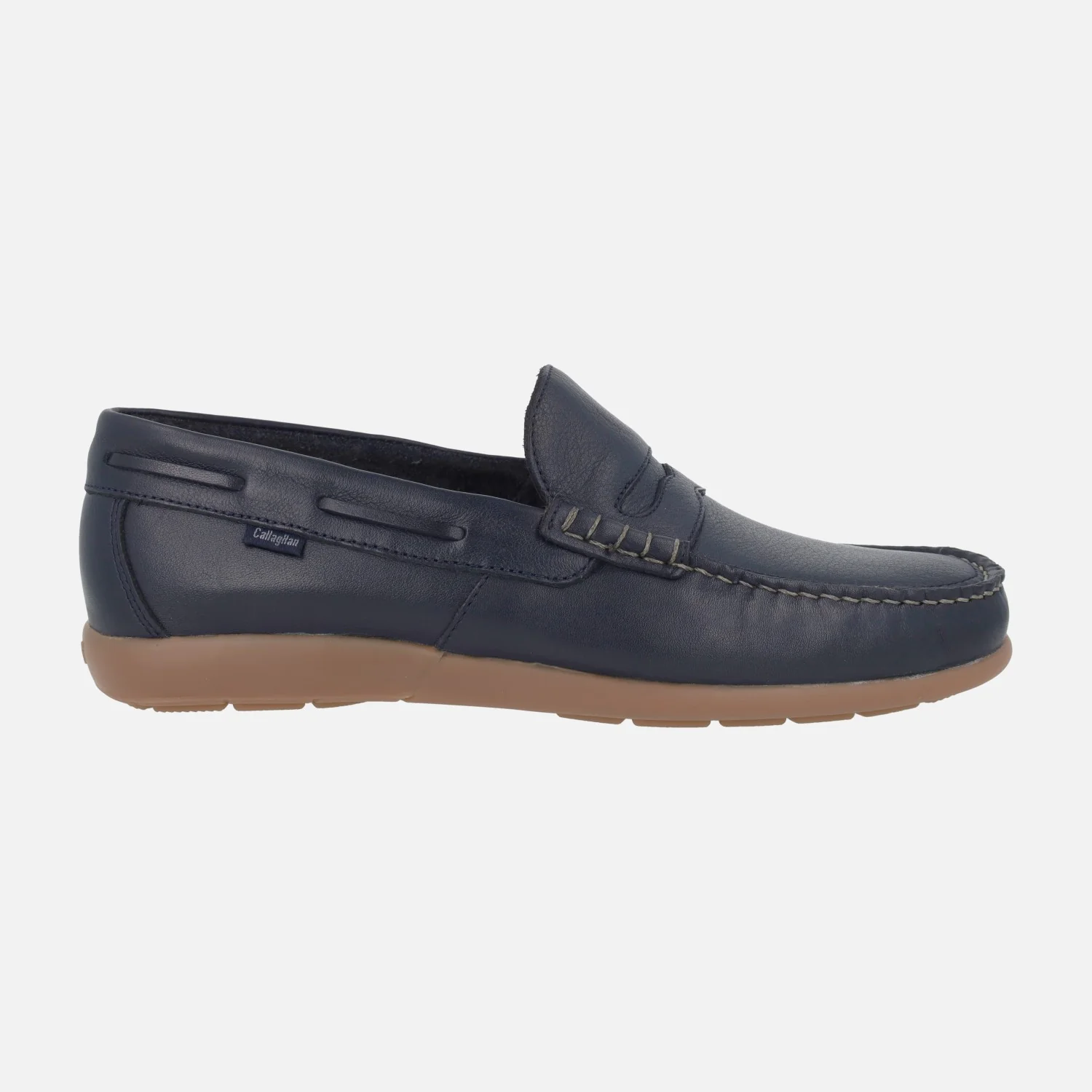 Mocasines de piel estilo náuticos con antifaz Mediterrani - Image 2