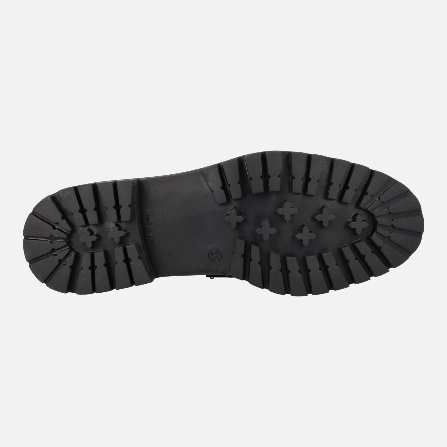 MOCASINES DE piel negra MILITARE CON FORRO BORREGUILLO Y ADORNO METÁLICO - Image 5