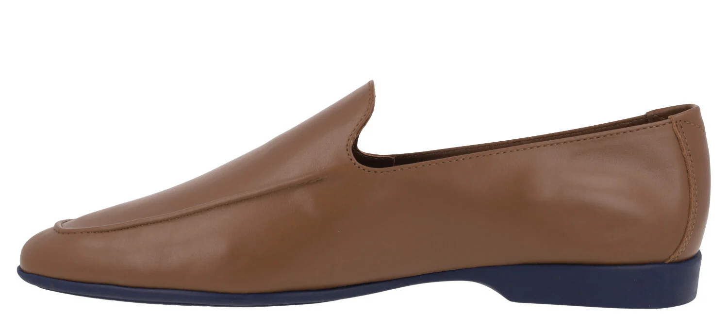 Mocasines de piel para hombre con piso fino de goma - Image 3