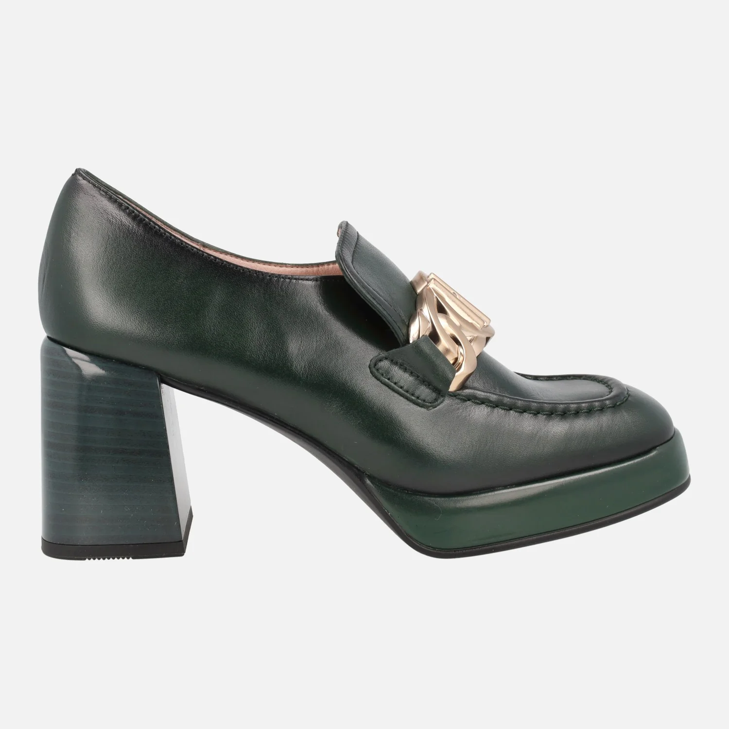Mocasines de piel Tokio con tacón alto y plataforma