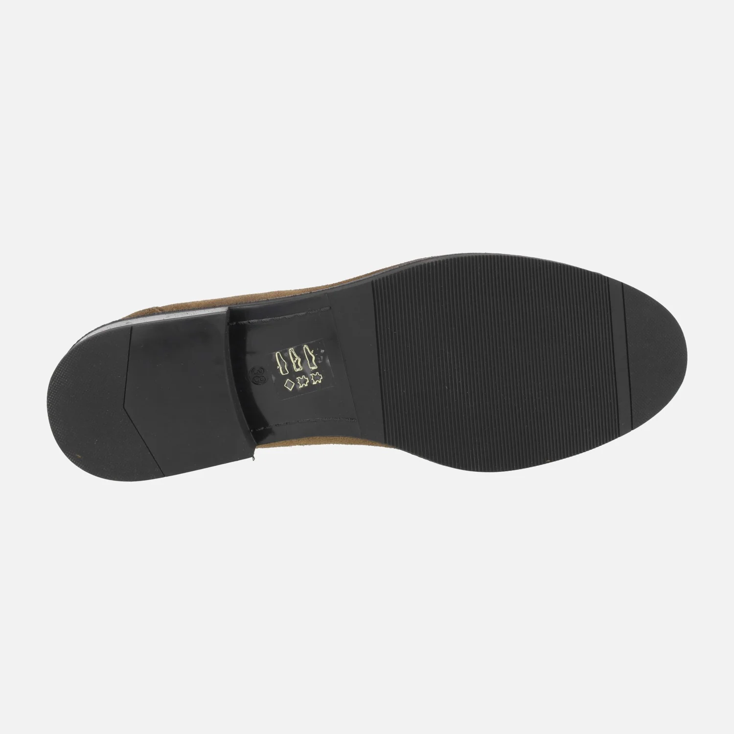 Mocasines de serraje con adorno metálico dorado - Image 5