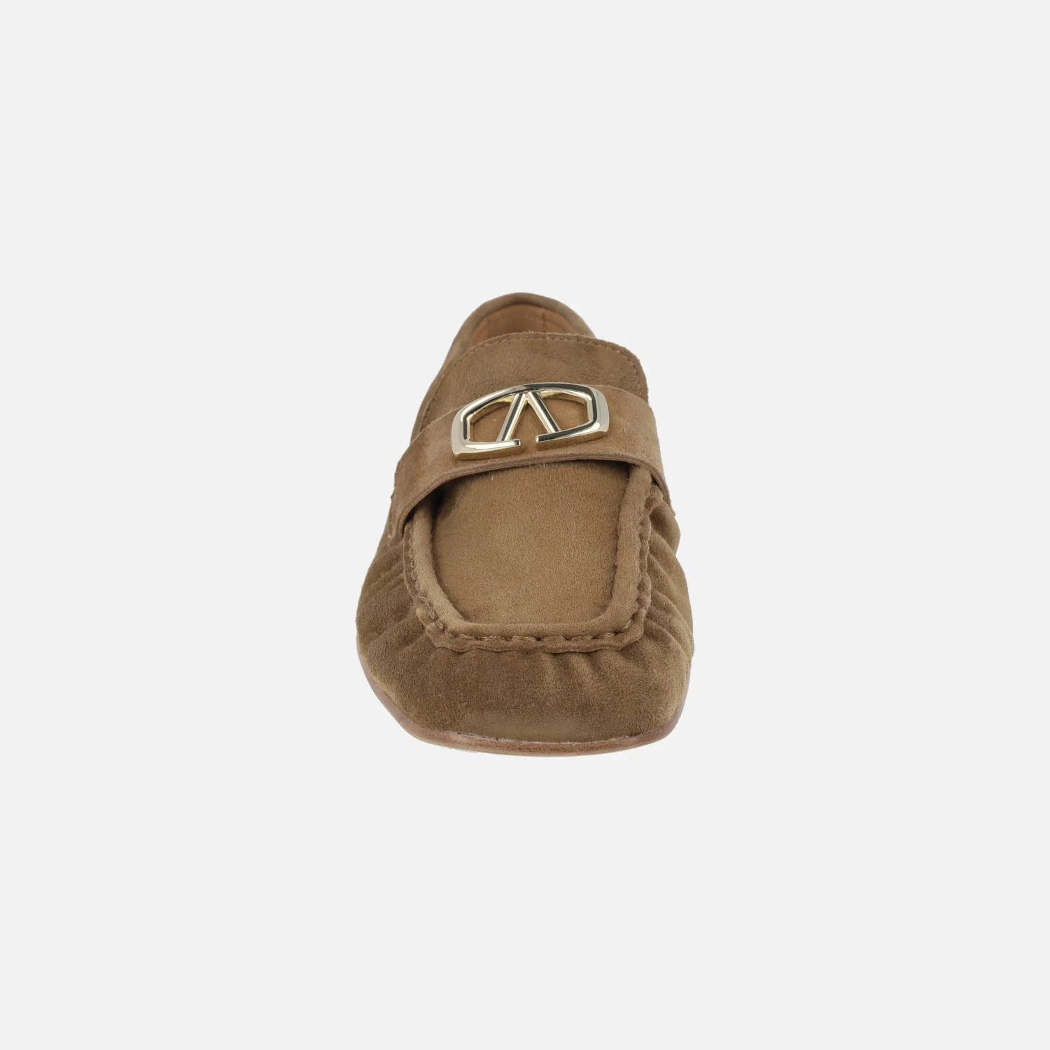 Mocasines de serraje con fruncidos y adorno metálico Belize - Image 4