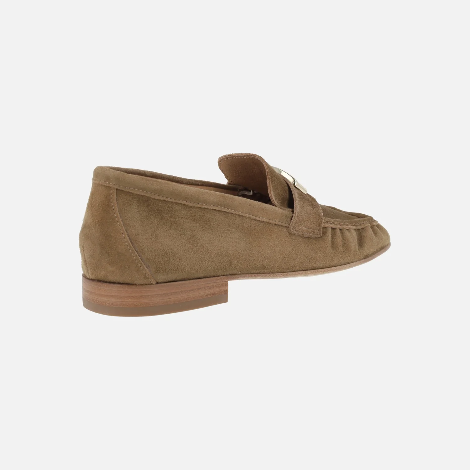Mocasines de serraje con fruncidos y adorno metálico Belize - Image 5