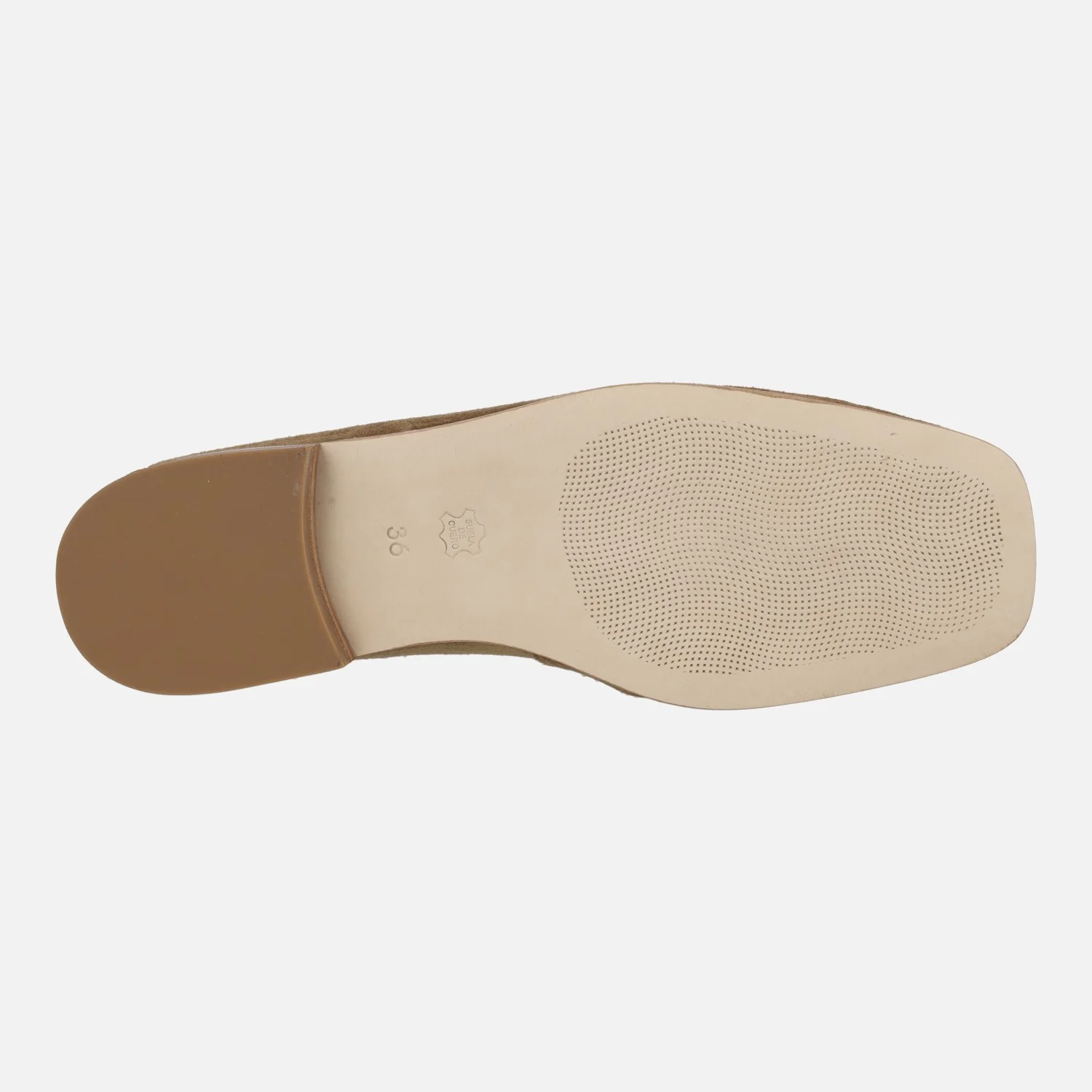 Mocasines de serraje con fruncidos y adorno metálico Belize - Image 6
