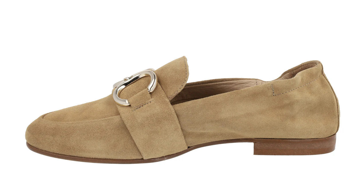 Mocasines de serraje para mujer con adorno metálico - Image 3