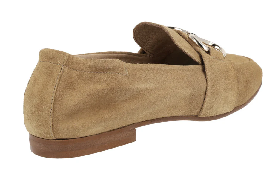 Mocasines de serraje para mujer con adorno metálico - Image 4