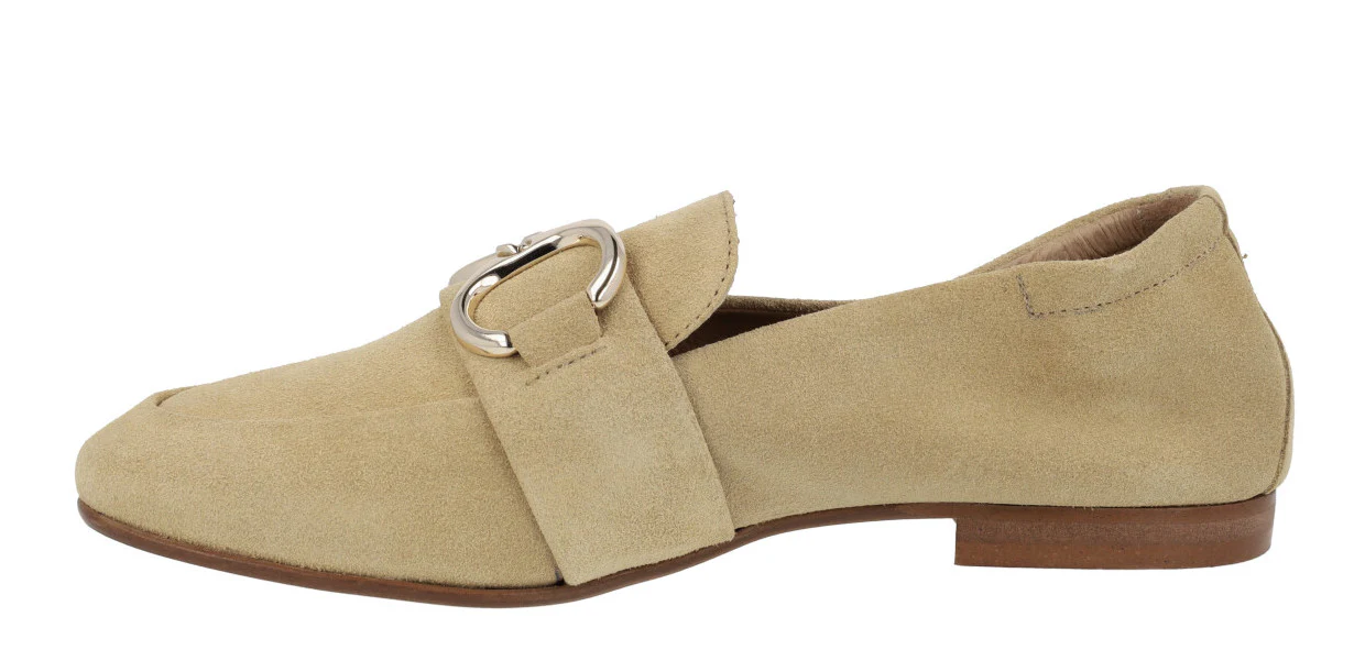 Mocasines de serraje para mujer con adorno metálico - Image 8