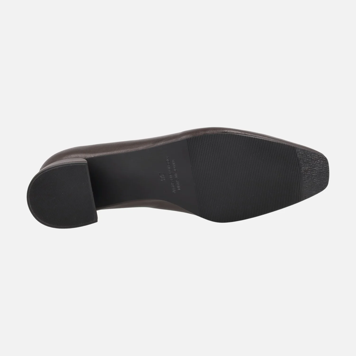 Mocasines de tacón con copete y franjas beige - Image 12