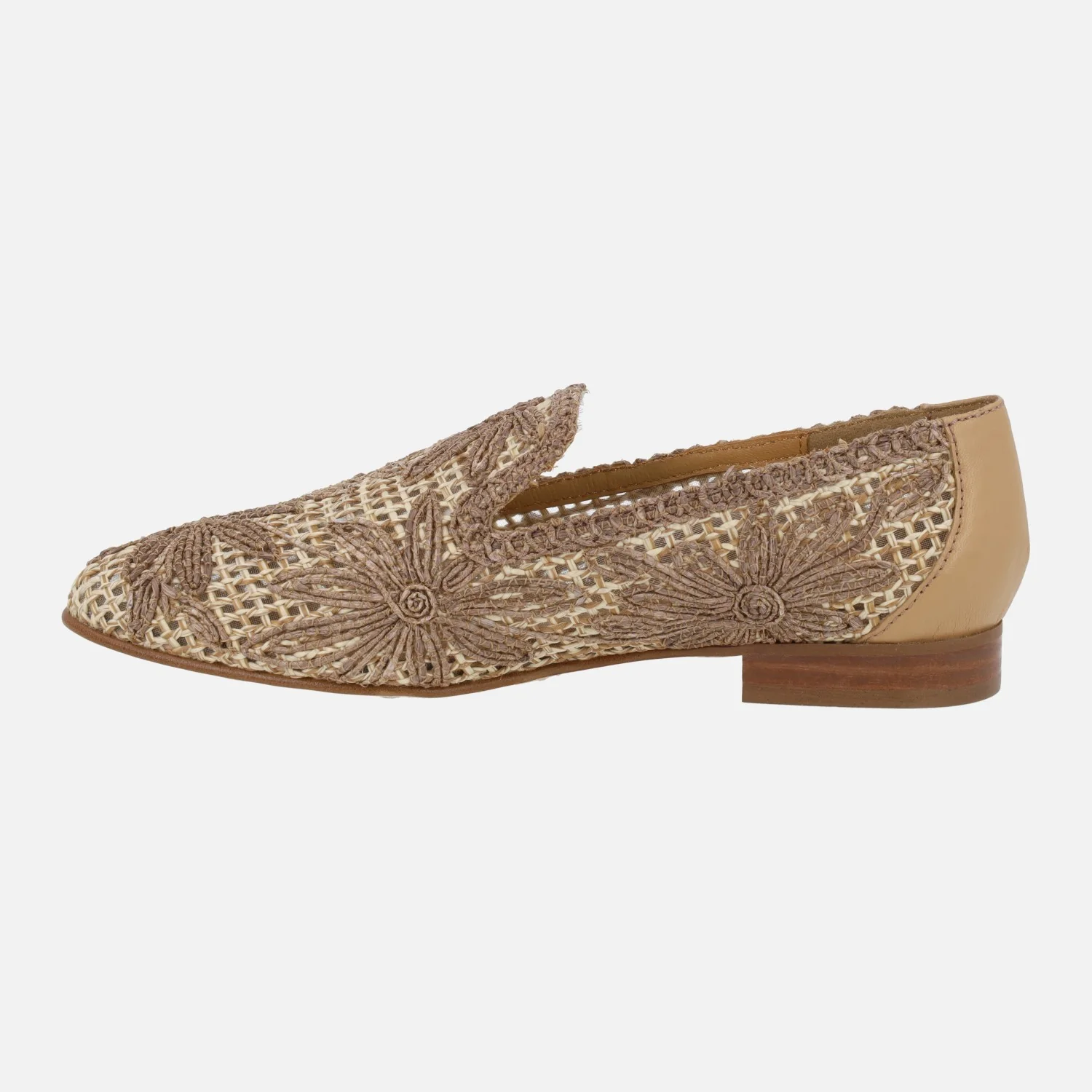 Mocasines de tejido trenzado con detalle de flores - Image 3