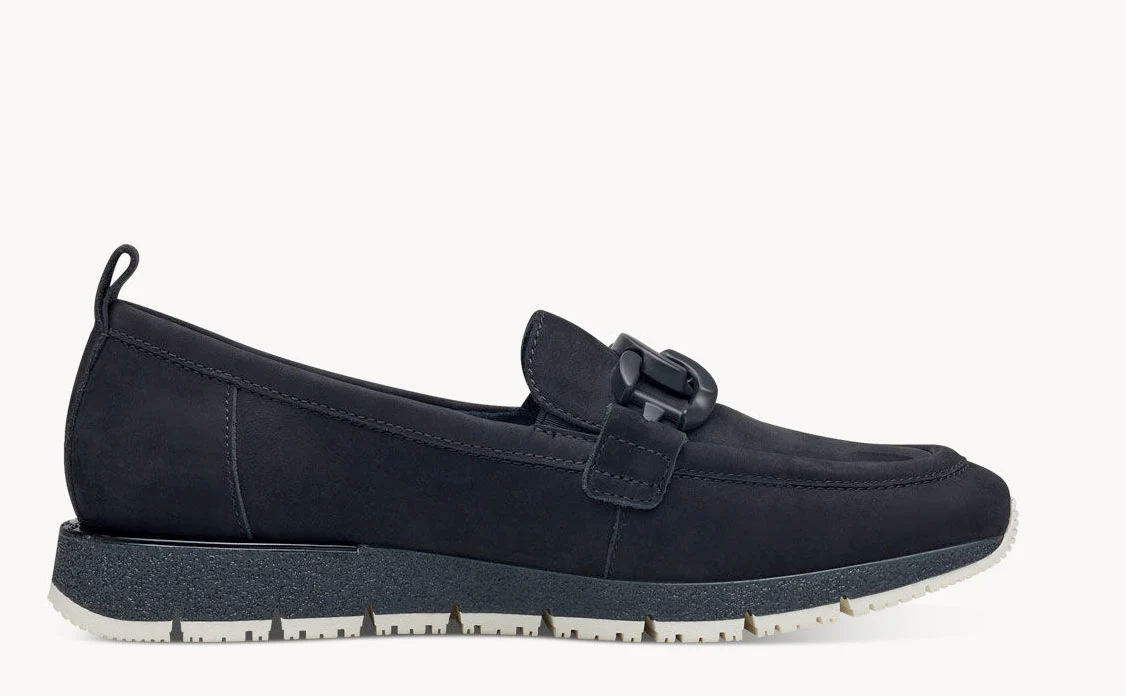 Mocasines deportivos azul marino con adorno - Image 3