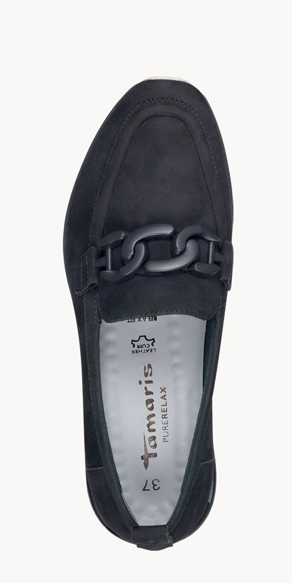 Mocasines deportivos azul marino con adorno - Image 5