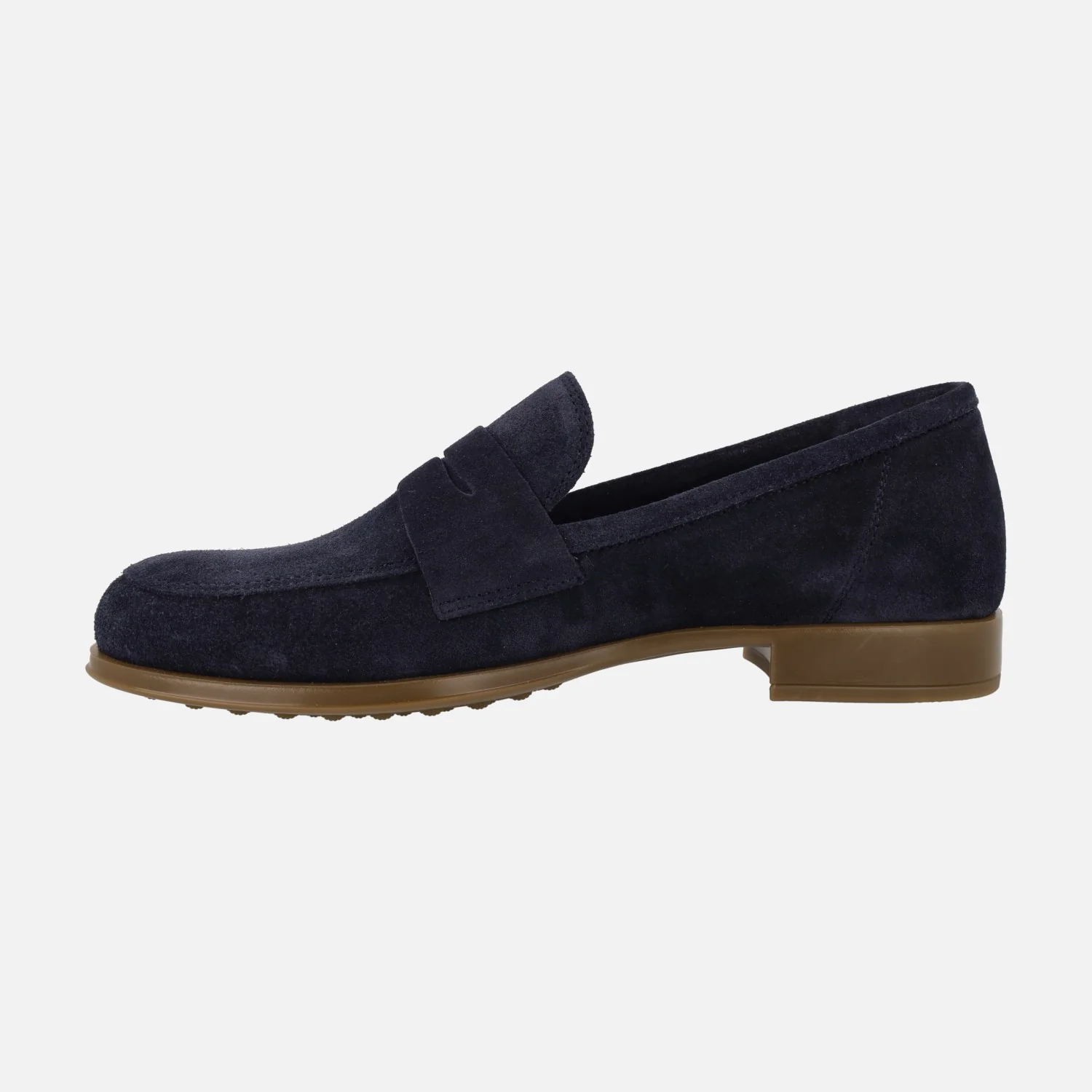 Mocasines en ante azul marino con adorno de antifaz y piso de goma - Image 4