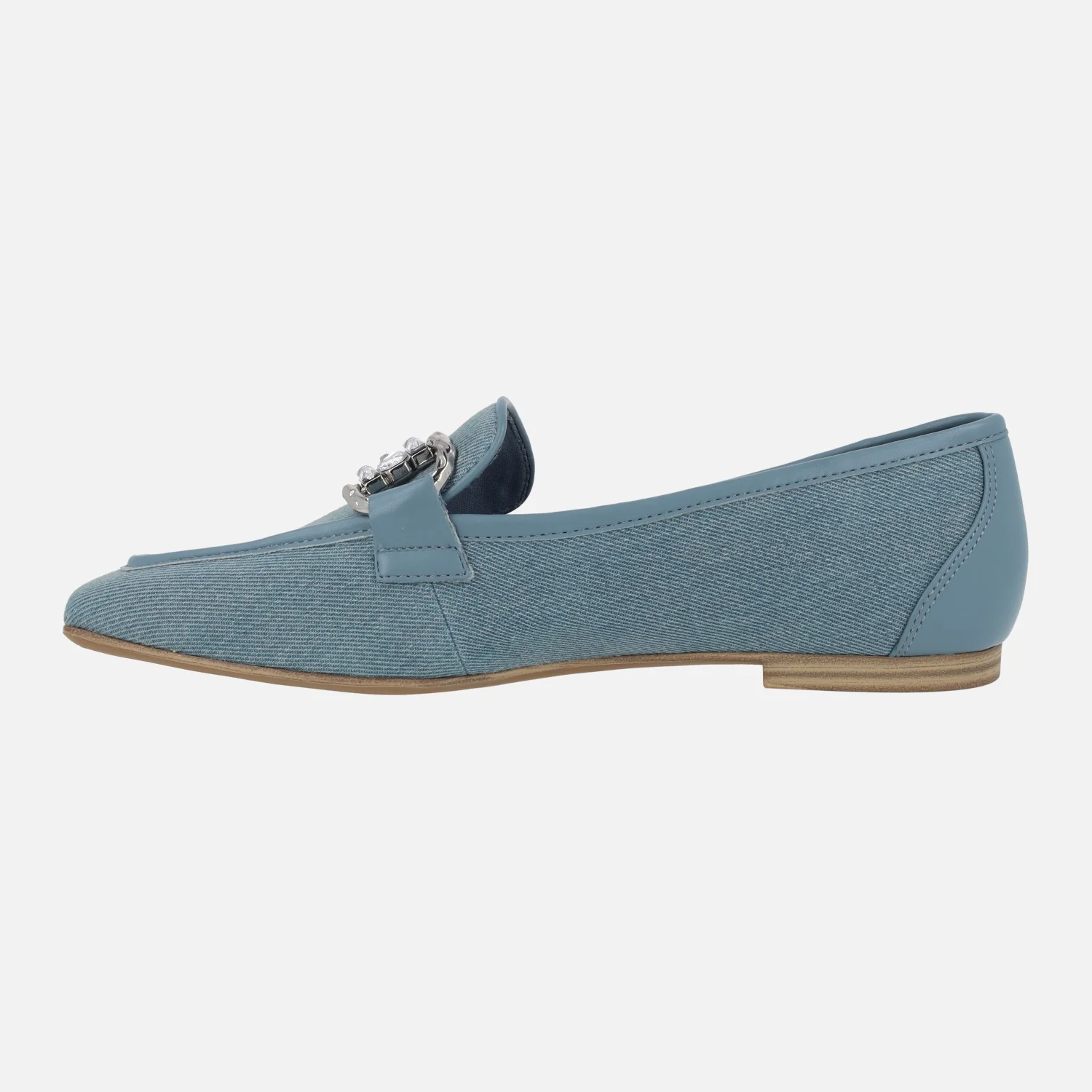 Mocasines en tejido denim con adorno en la pala - Image 3