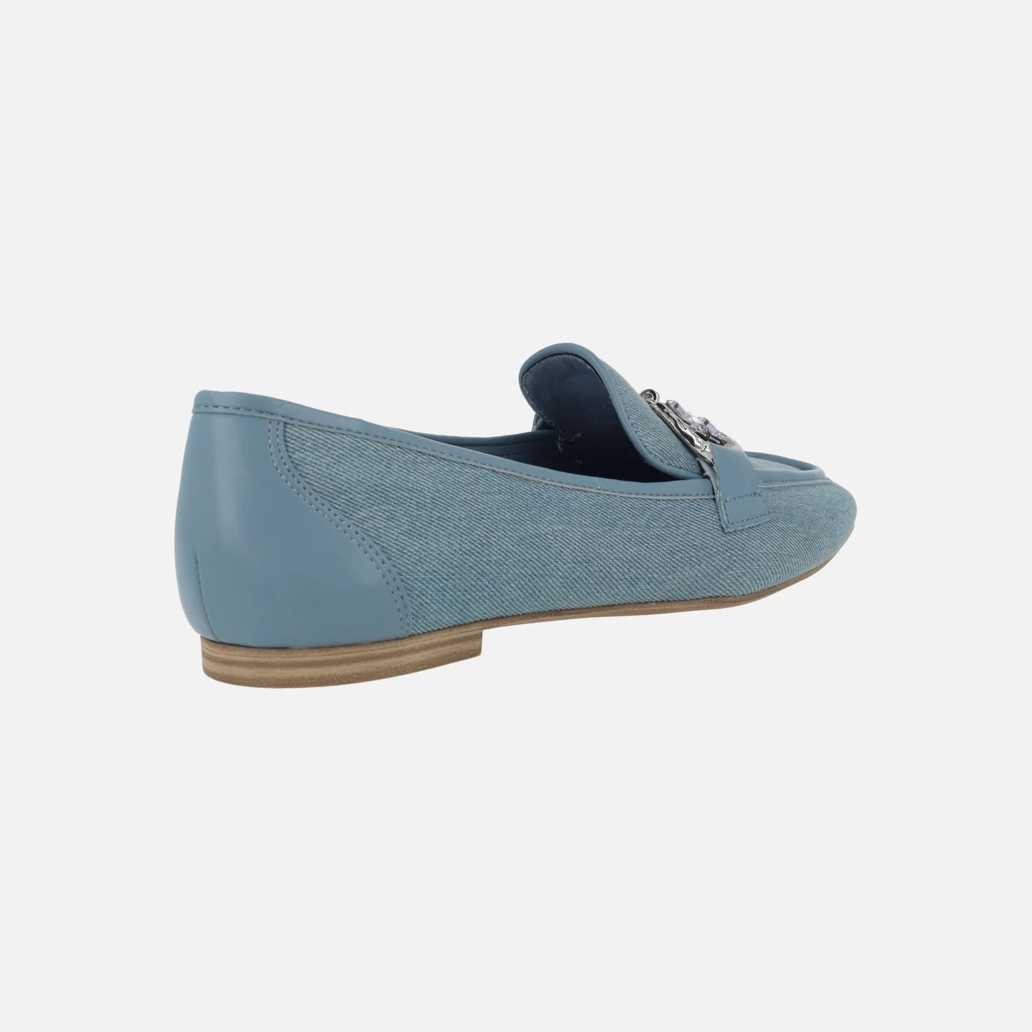 Mocasines en tejido denim con adorno en la pala - Image 4