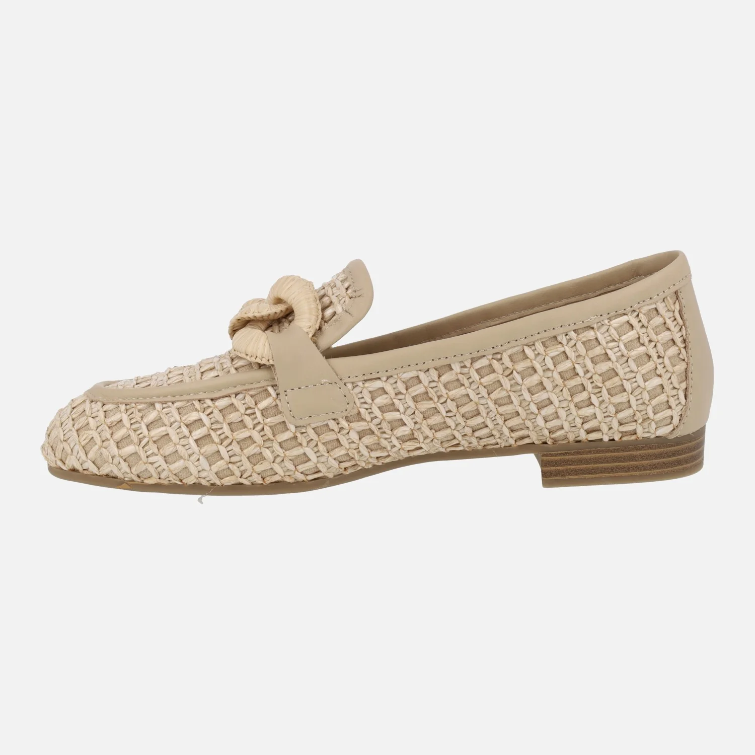 Mocasines en tejido efecto rafia con adorno de eslabones - Image 3