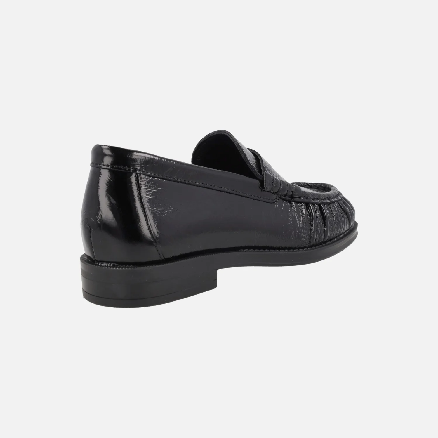 Mocasines fruncidos con antifaz Alpe Oxford en vernice negro - Image 4