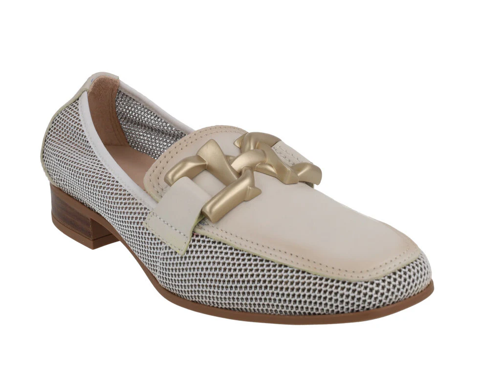 Mocasines multimaterial con adorno para mujer - Image 12