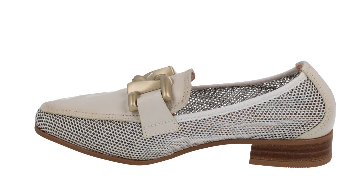 Mocasines multimaterial con adorno para mujer - Image 13