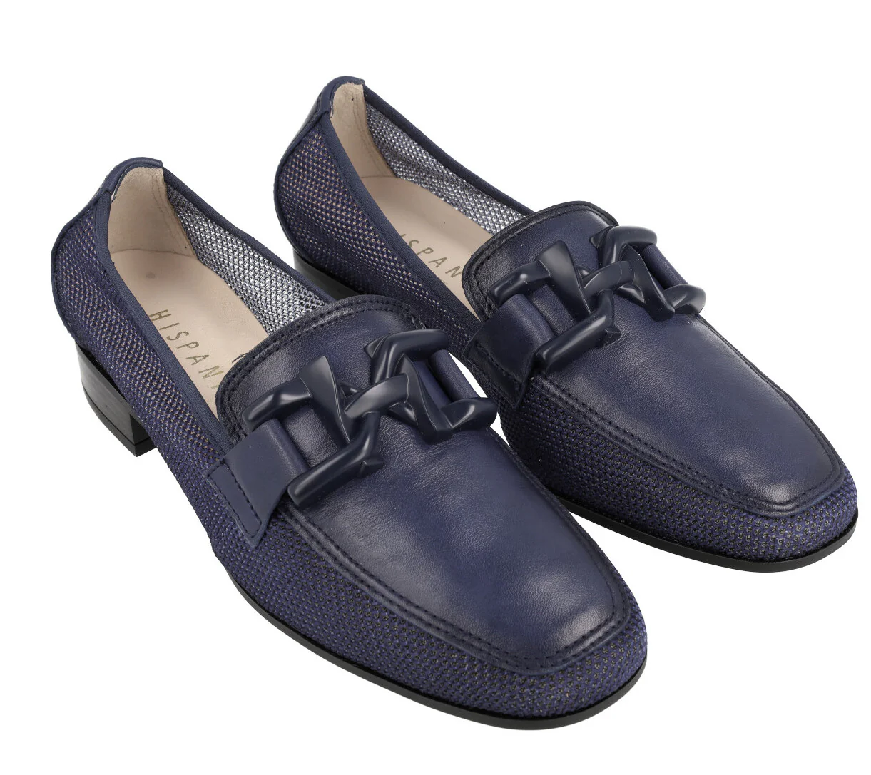 Mocasines multimaterial con adorno para mujer - Image 5