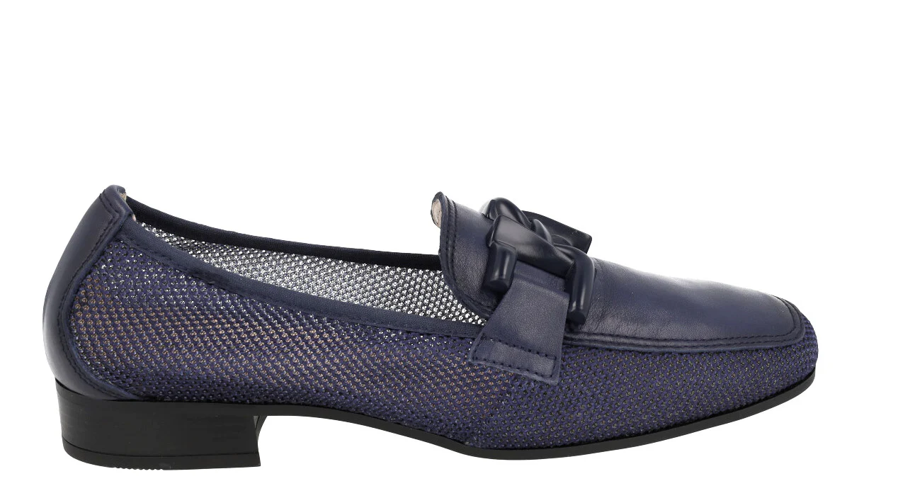 Mocasines multimaterial con adorno para mujer - Image 6