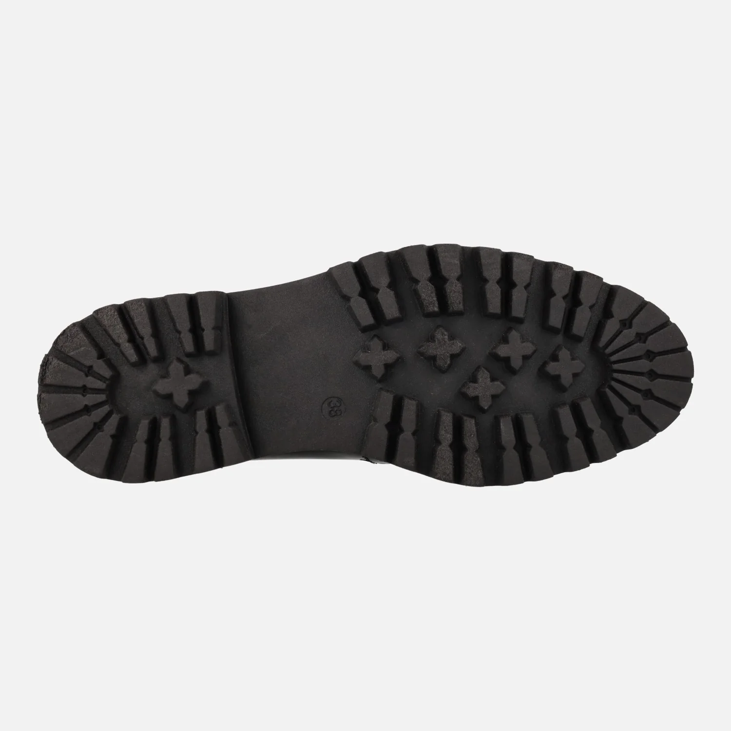 Mocasines negros con piso track y pala en leopardo - Image 5