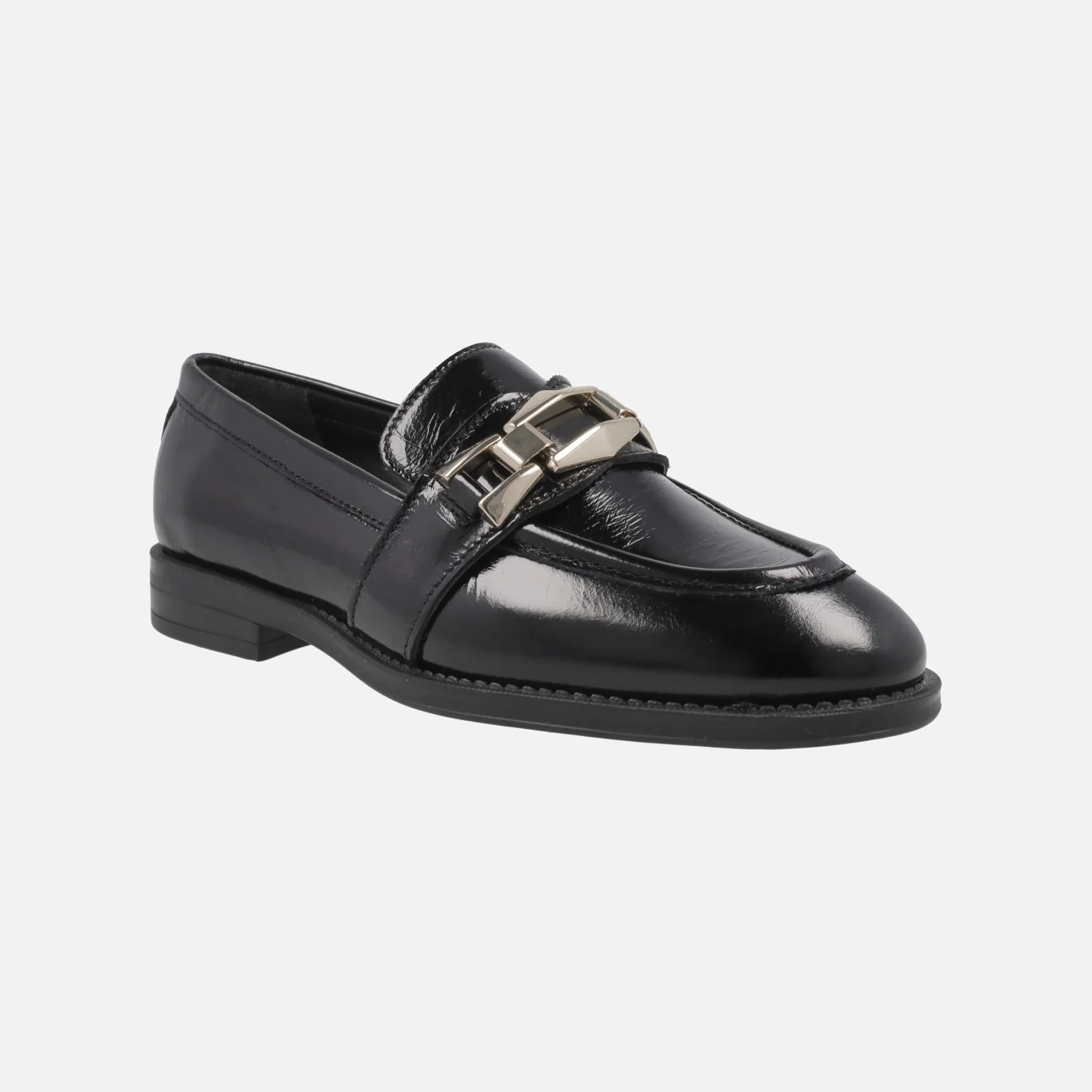 Mocasines de charol New Mimi con adorno de cadena - Image 2