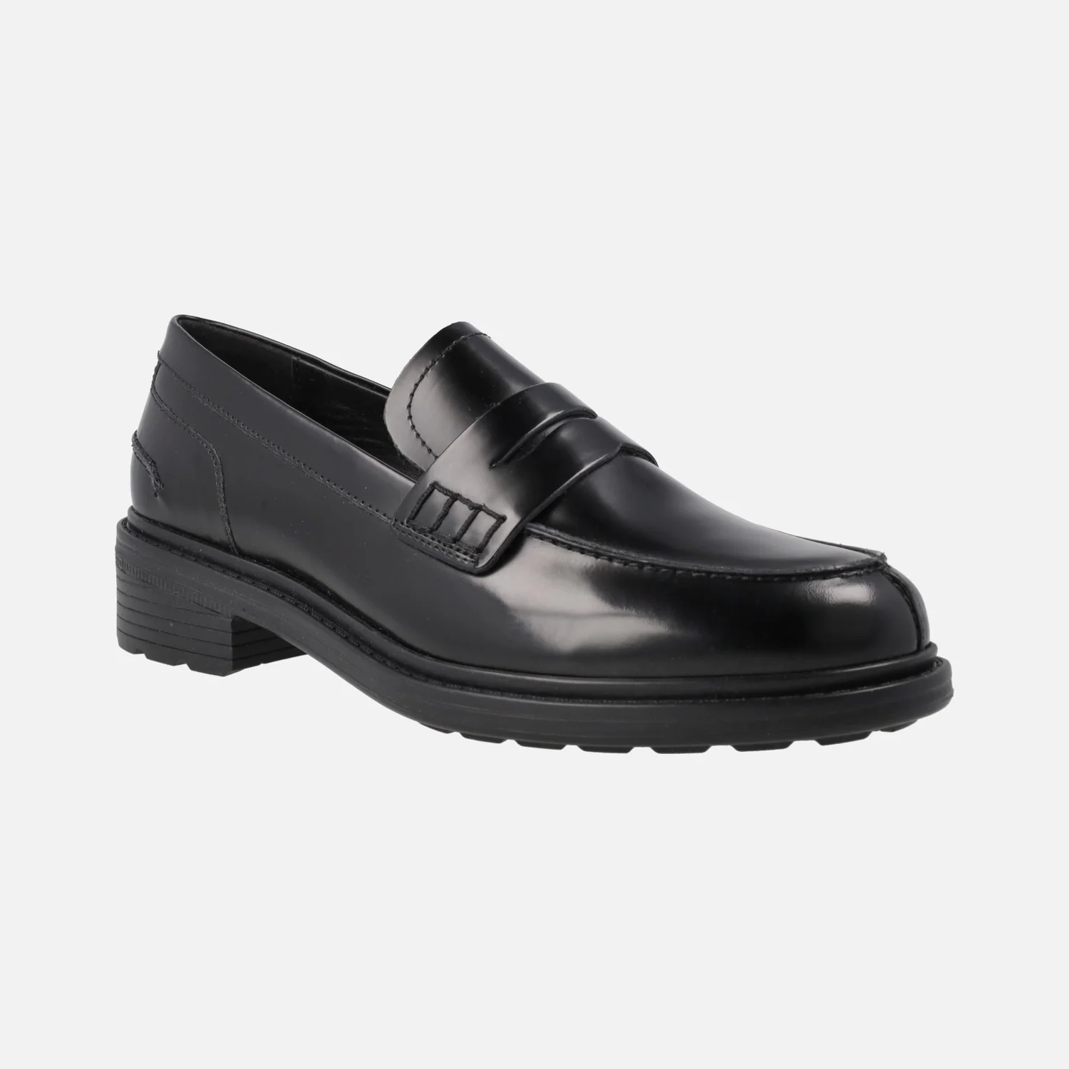 Mocasines negros de piel antik con antifaz Walk Pleasure Mujer de Geox - Image 2