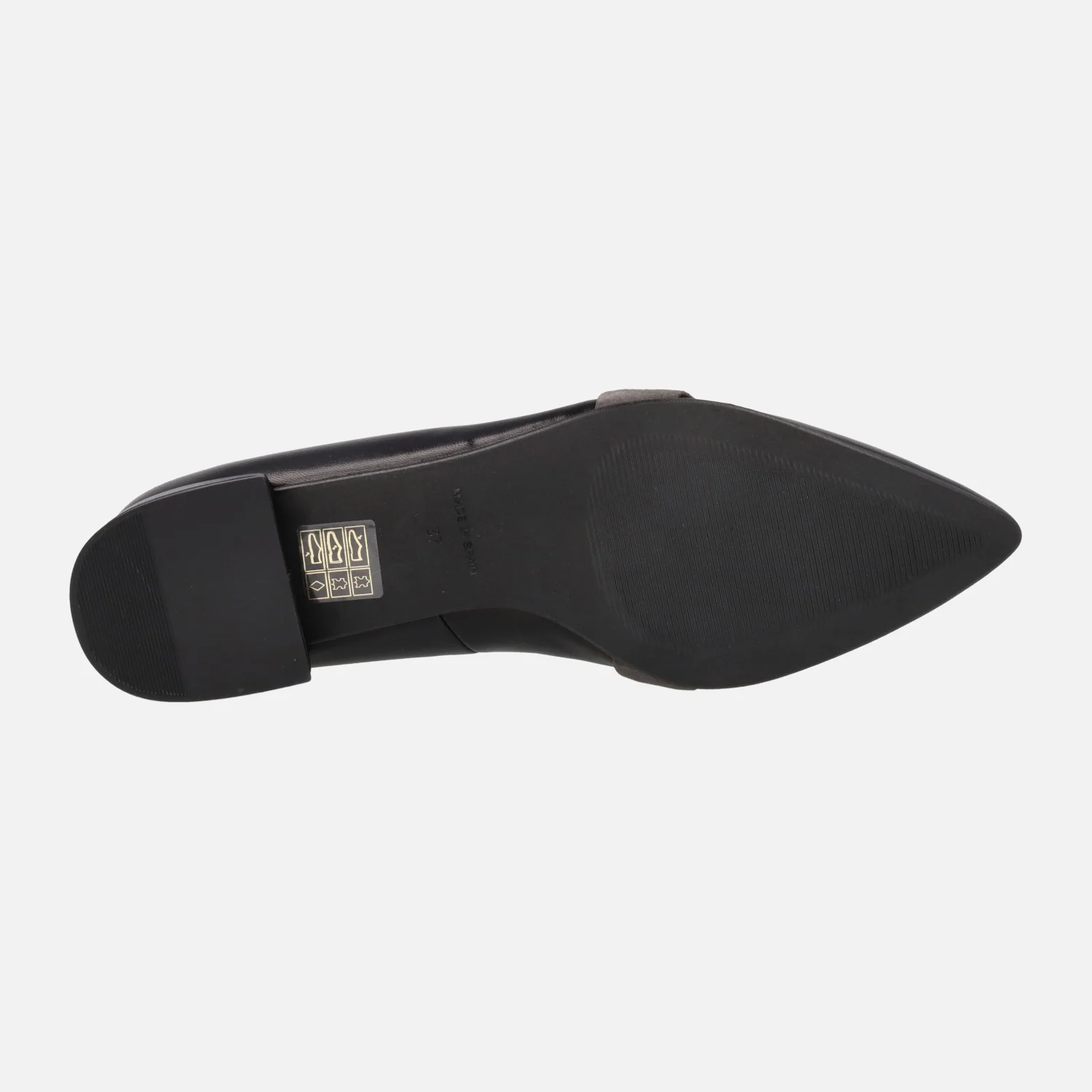Mocasines negros de piel con copete en print cebra - Image 5