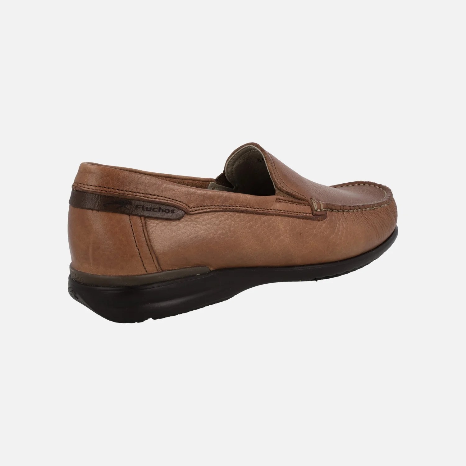 Mocasines marrones de piel para hombre Fluchos con piso Extralight - Image 4