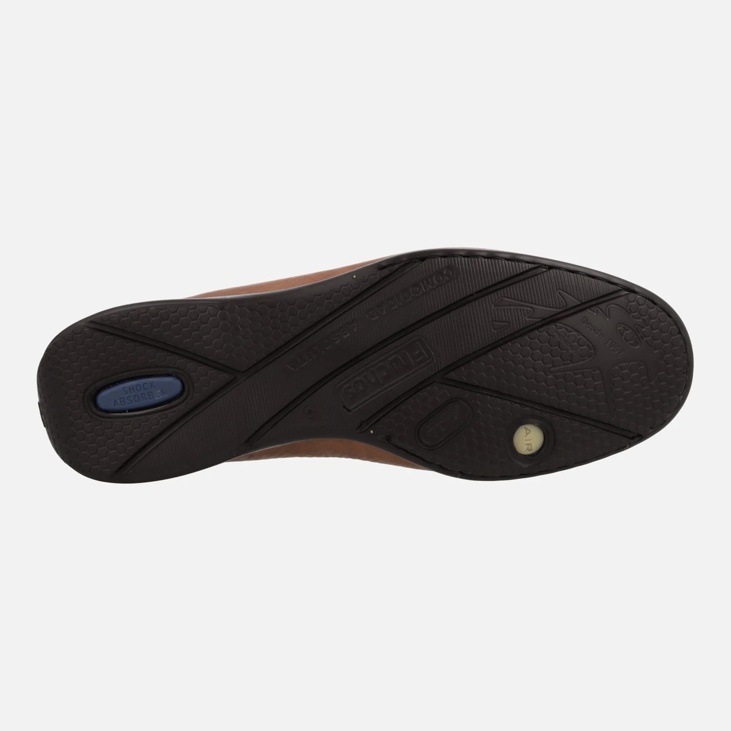 Mocasines marrones de piel para hombre Fluchos con piso Extralight - Image 5