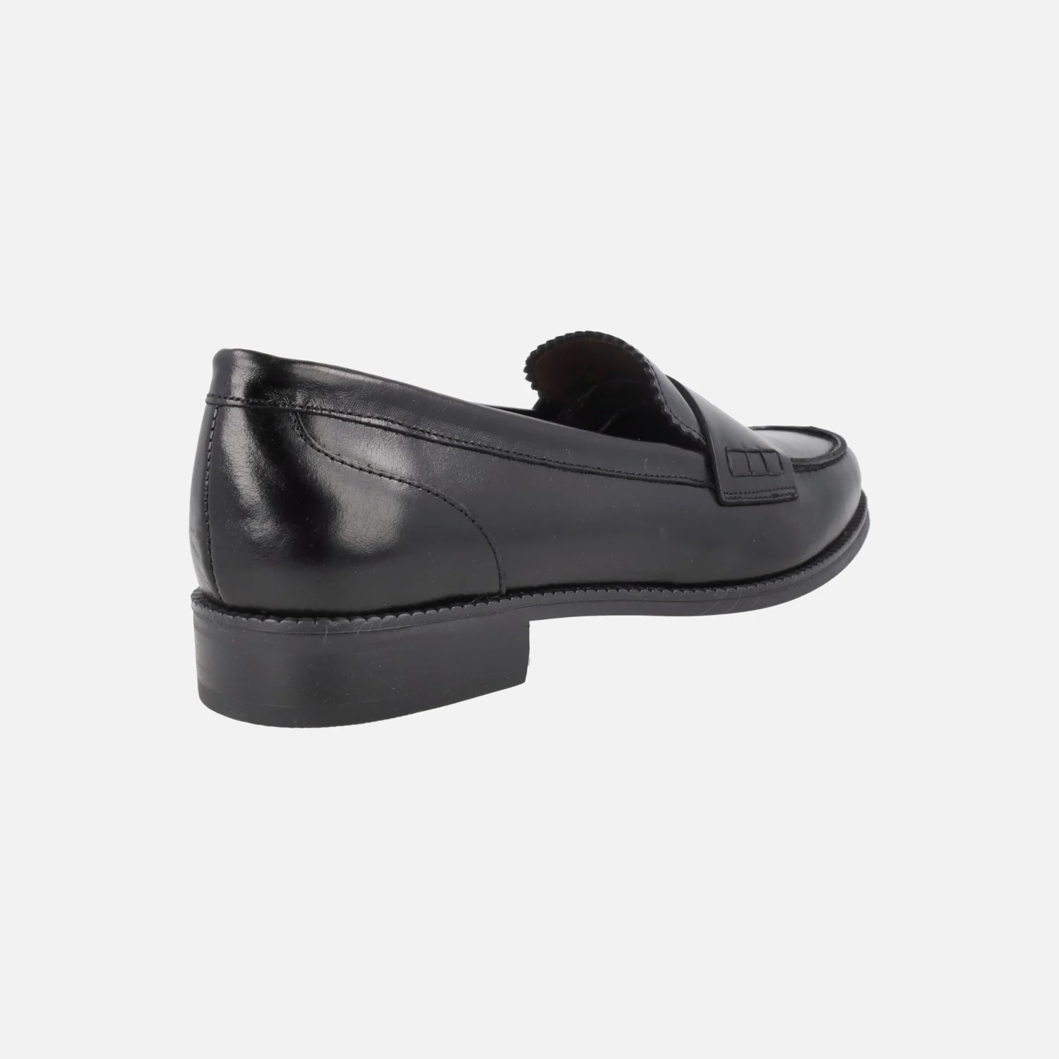 Mocasines clásicos para mujer en piel negra con antifaz - Image 4