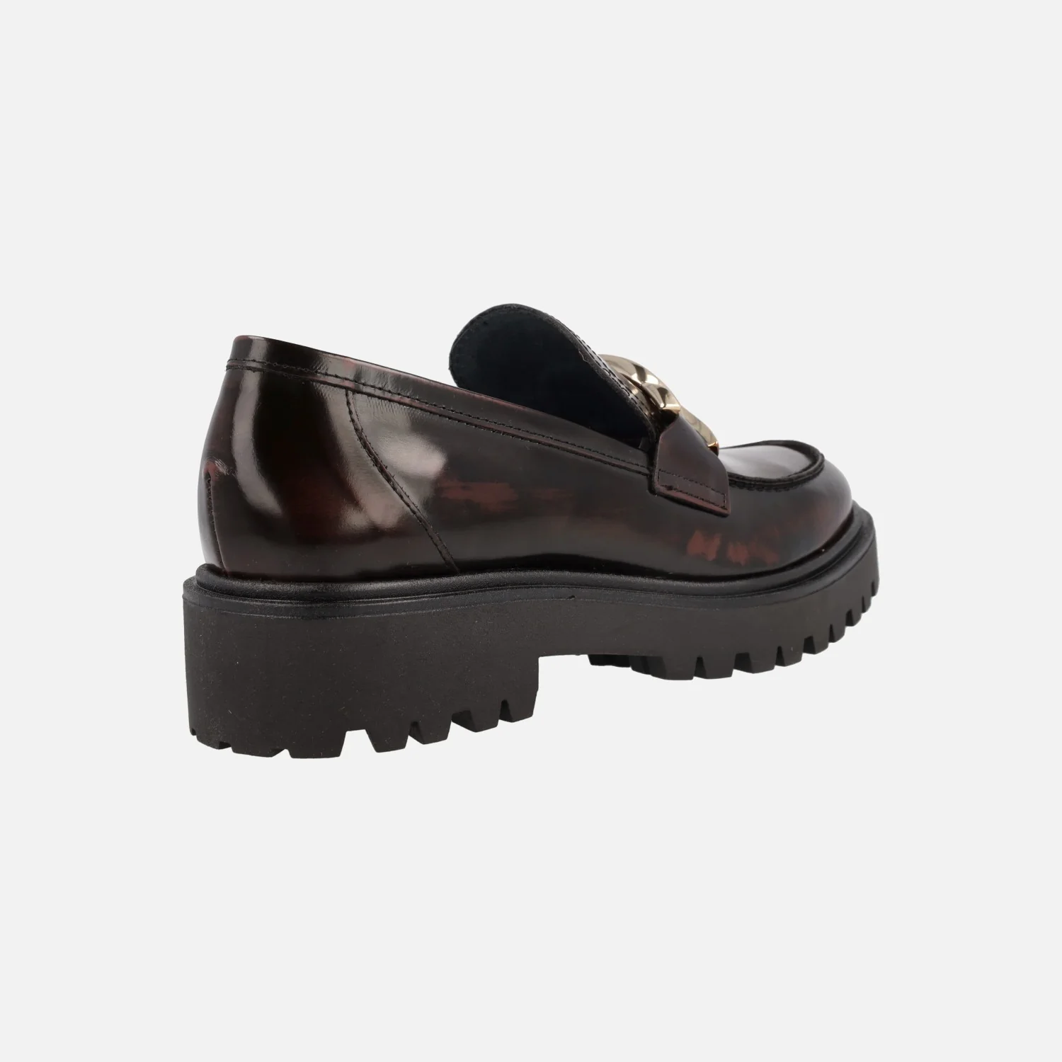 Mocasines para mujer en piel florentik con cadena y piso track - Image 9
