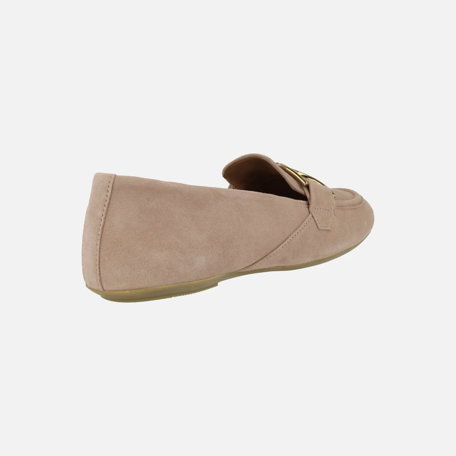 Mocasines planos de ante beige con adorno metálico D45MUJ Palmaria - Image 4
