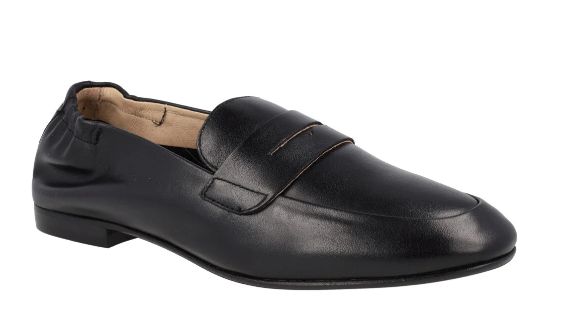 Mocasines planos de piel con antifaz para mujer - Image 6