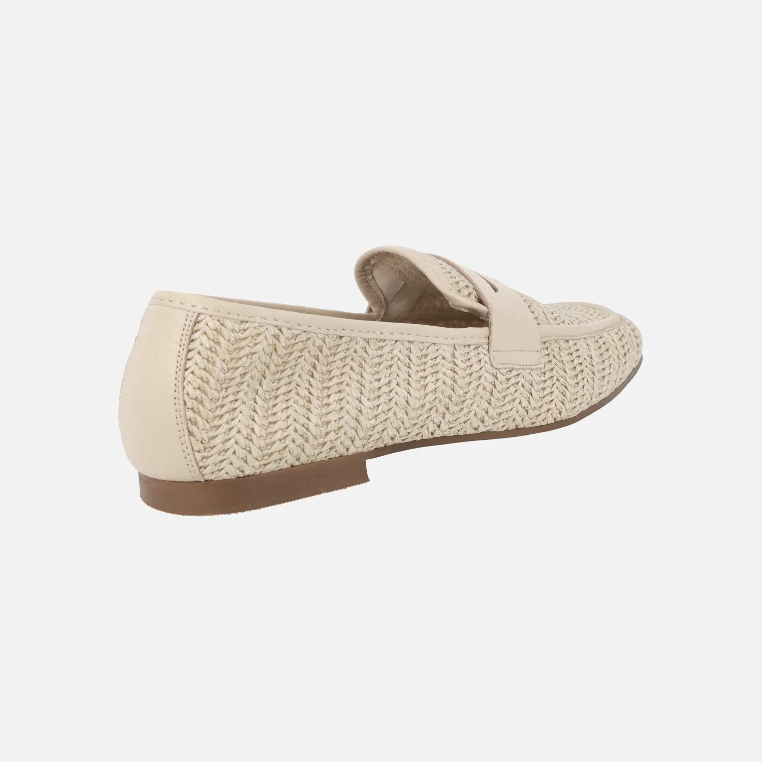 Mocasines planos en tejido efecto rafia con adorno de antifaz - Image 10