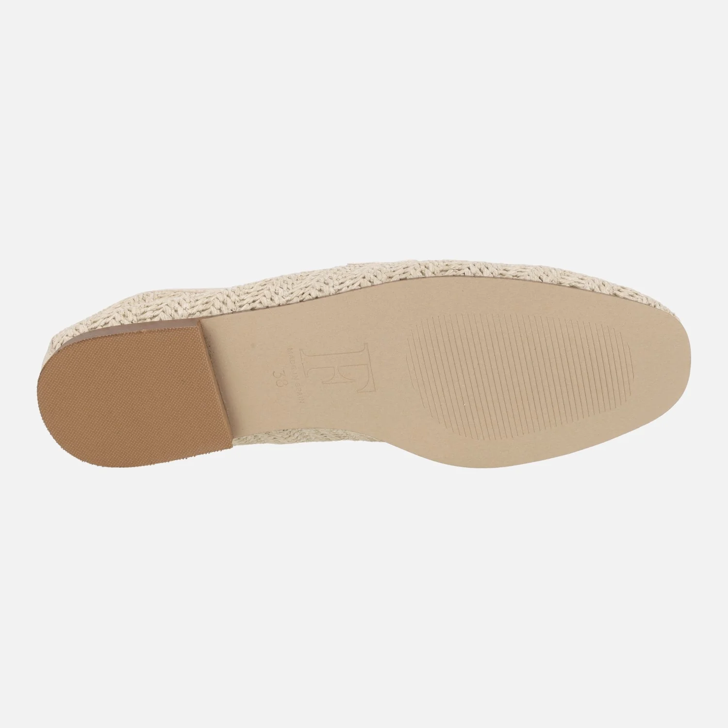 Mocasines planos en tejido efecto rafia con adorno de antifaz - Image 12