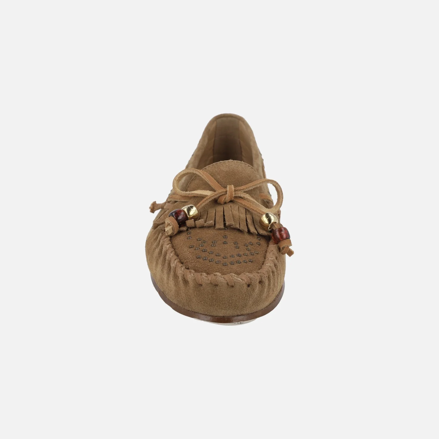 Mocasines Polanco en ante marrón con tachas y lazo - Image 6