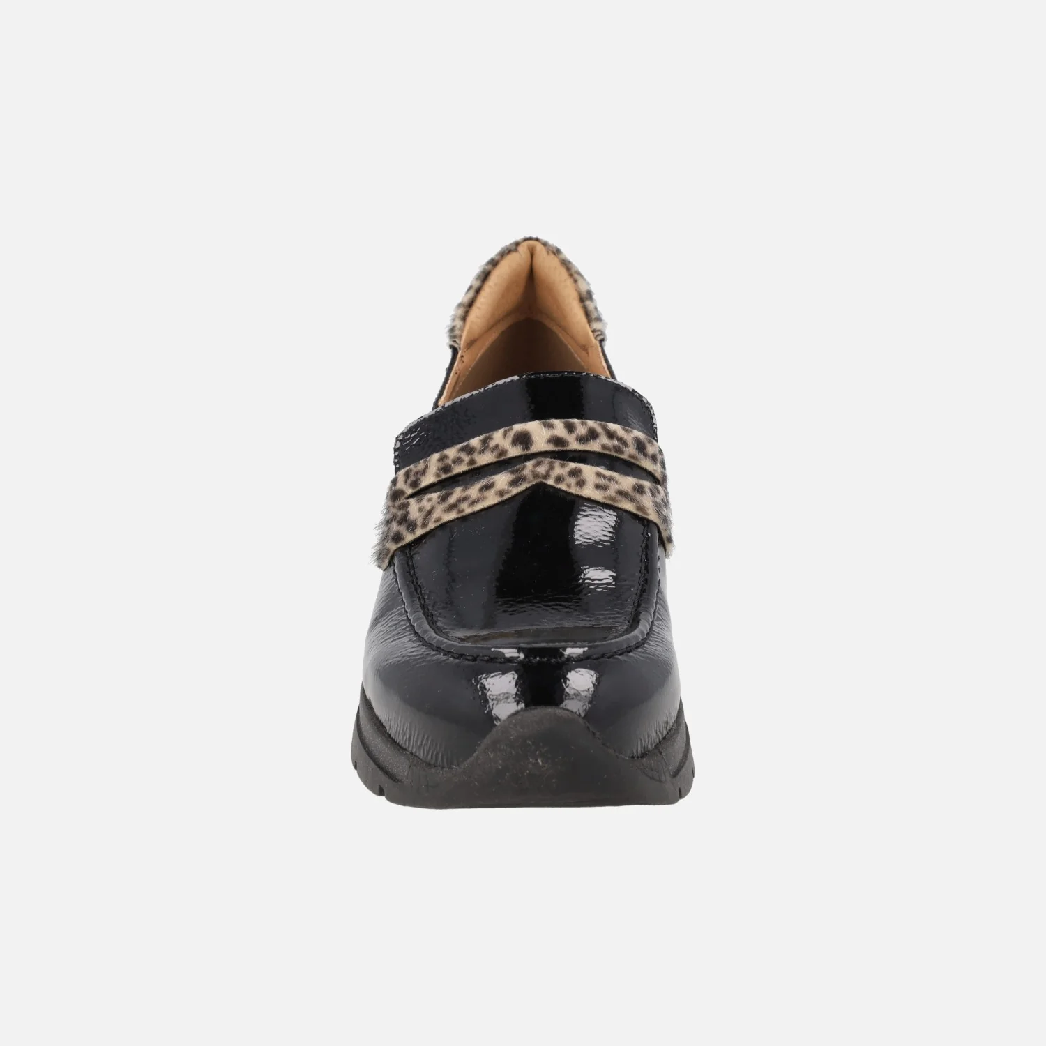 Mocasines Polar en piel charol con detalles en animal print - Image 5