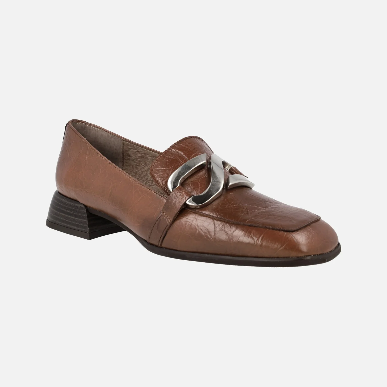 Mocasines Suri para mujer en piel texturizada con adorno metálico - Image 2