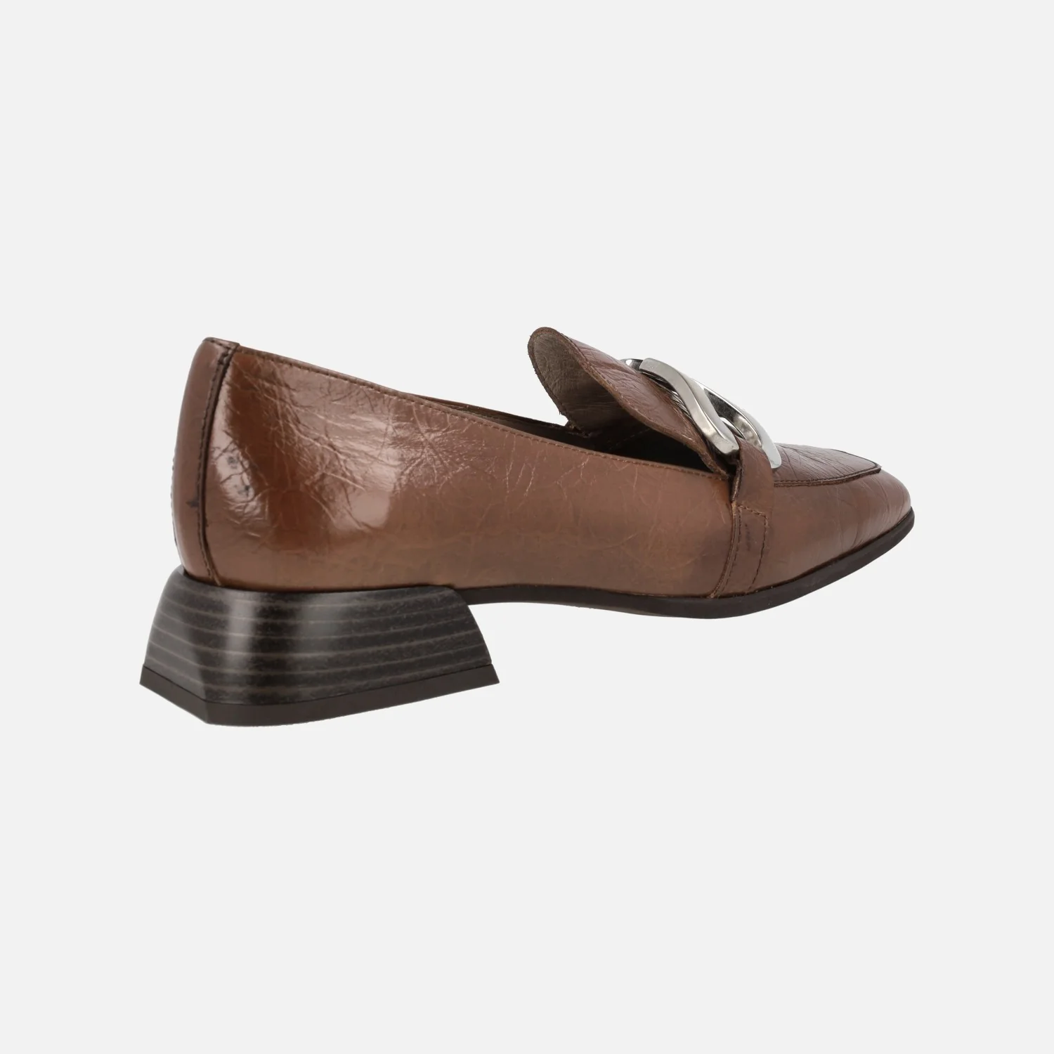 Mocasines Suri para mujer en piel texturizada con adorno metálico - Image 3