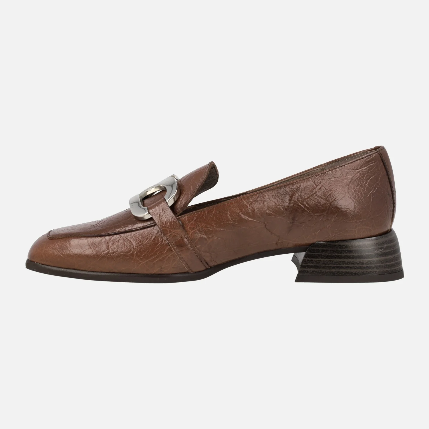 Mocasines Suri para mujer en piel texturizada con adorno metálico - Image 4