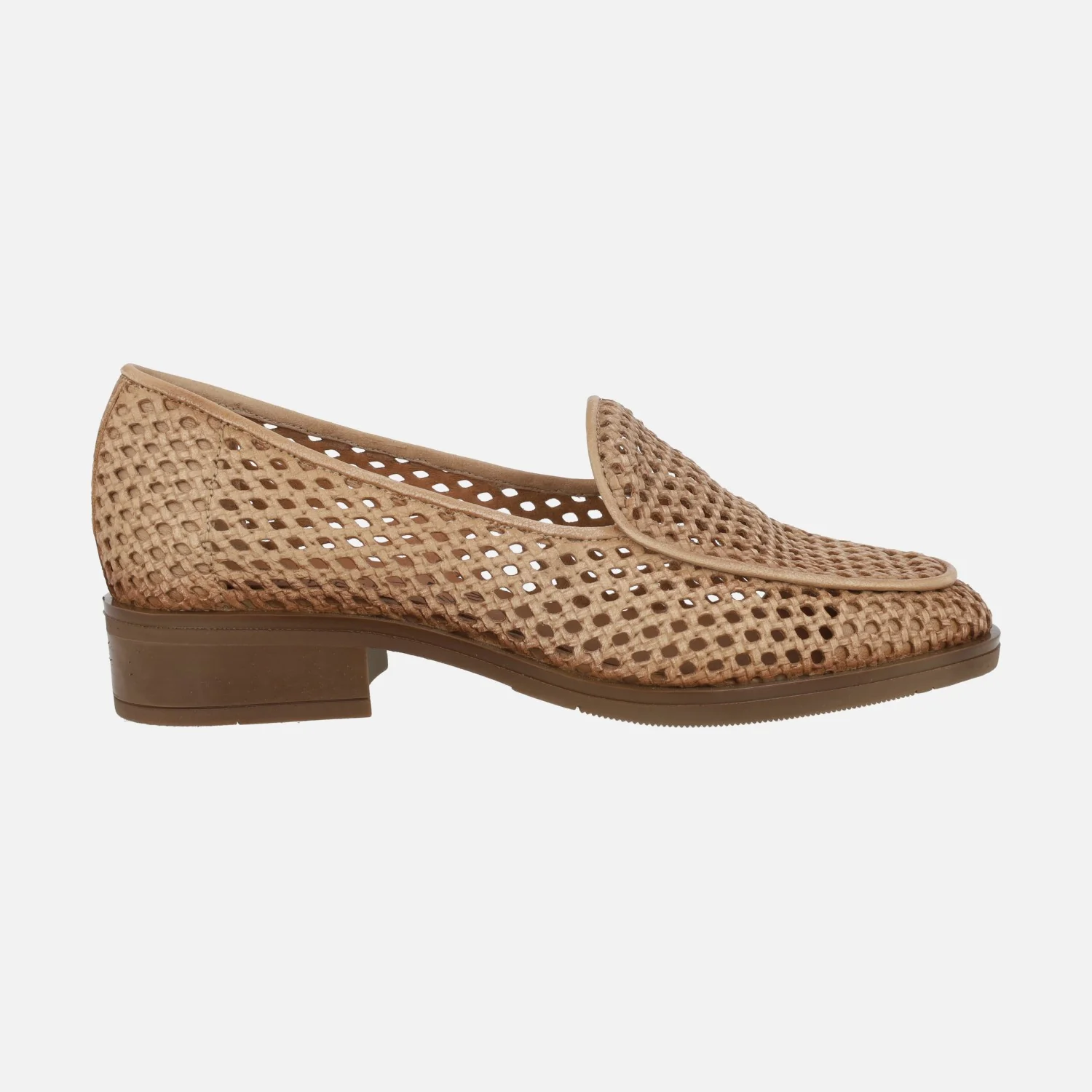 Mocasines trenzados de piel con tacón bajo - Image 7