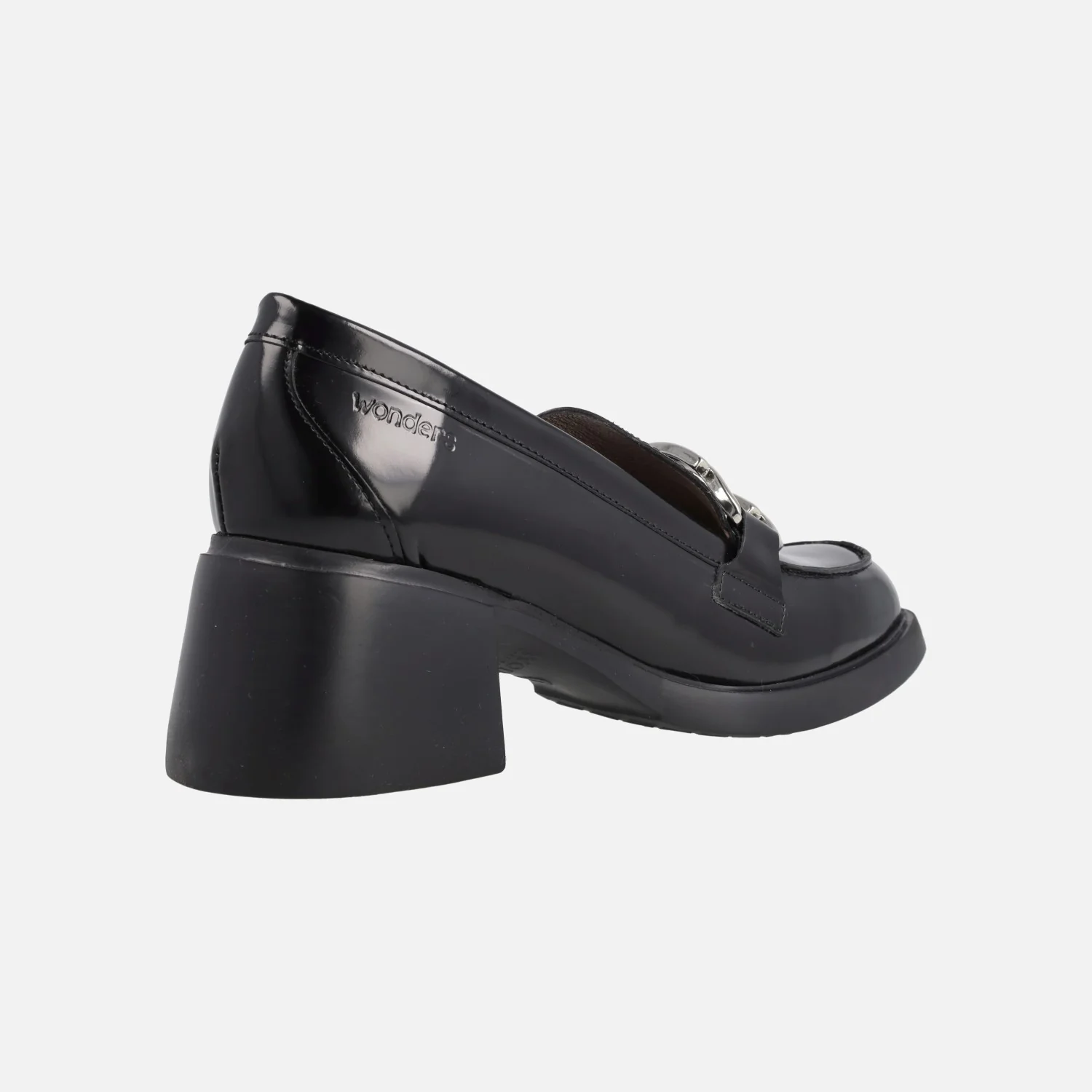 Mocasines Wonders Fly Kimba en florentik negro con adorno metálico - Image 4