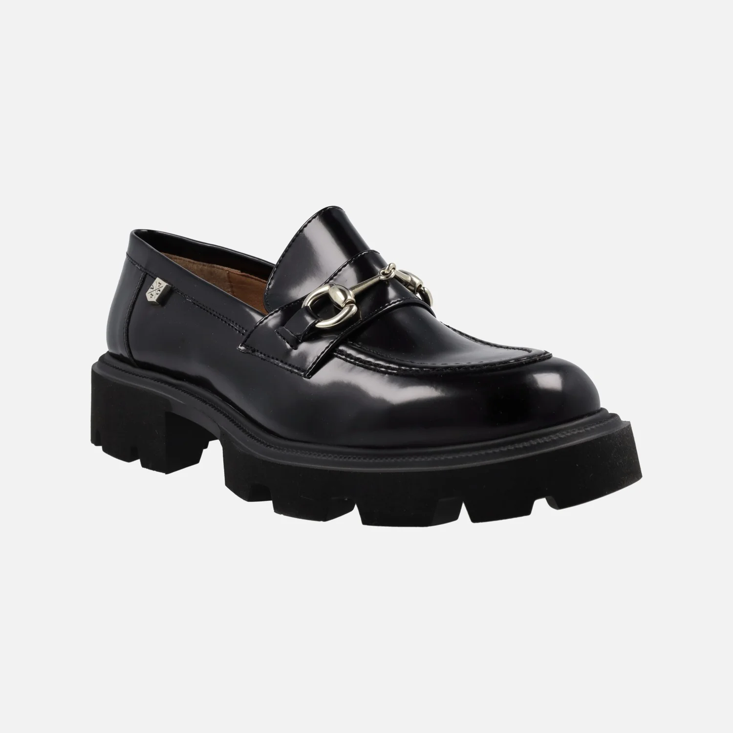 Mocasines Zintia en antik negro con adorno y piso track - Image 2