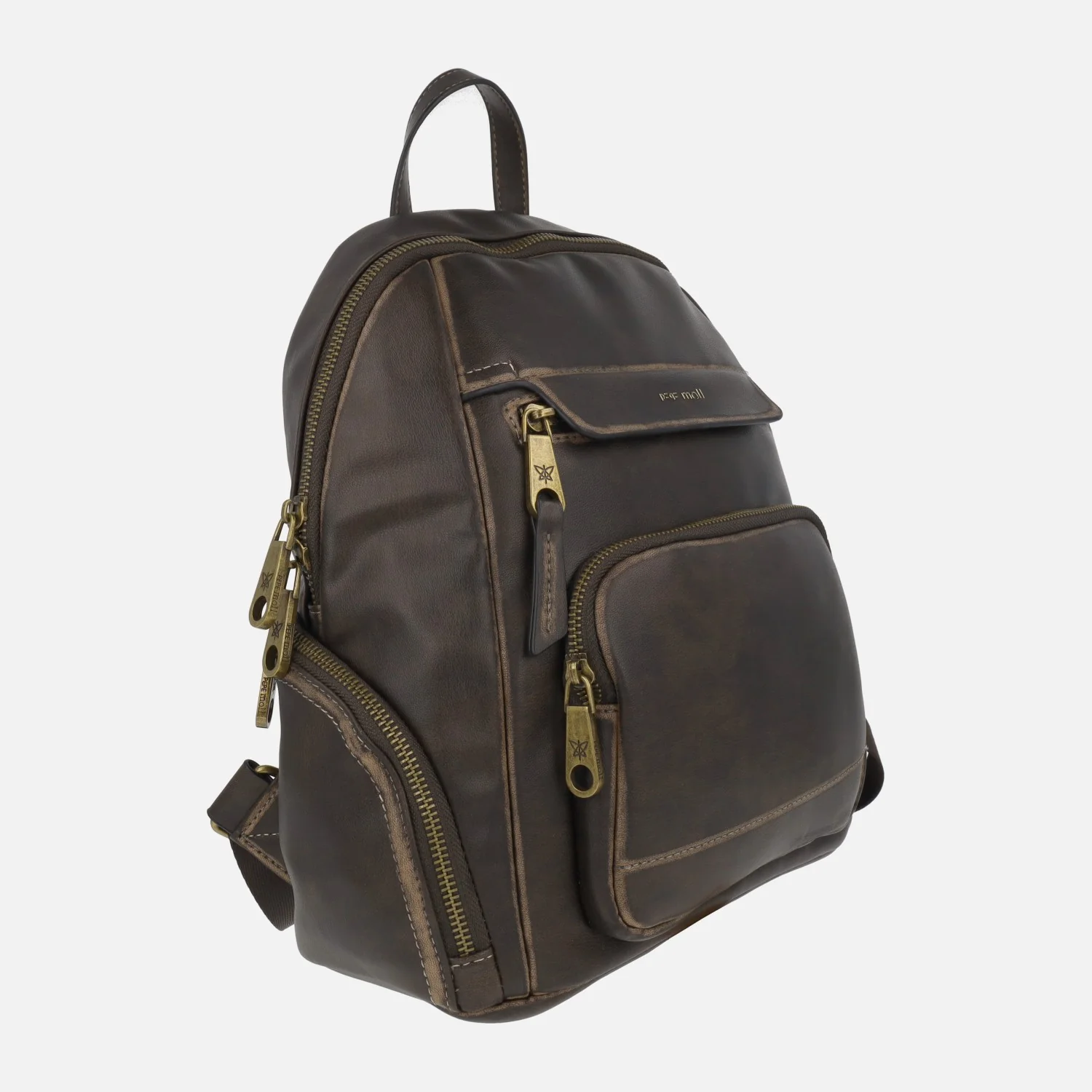 Mochila efecto gastado en marrón chocolate - Image 2