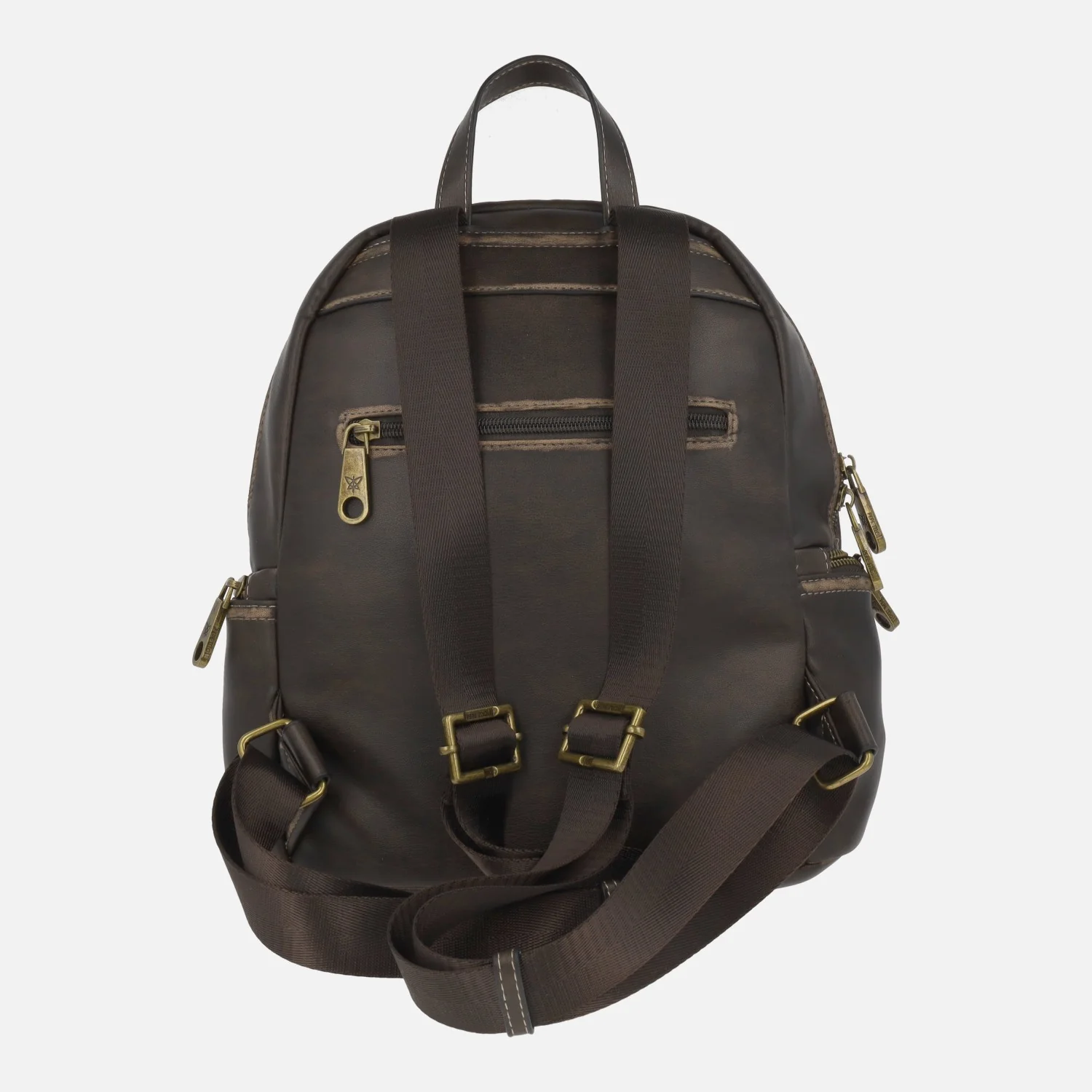Mochila efecto gastado en marrón chocolate - Image 3
