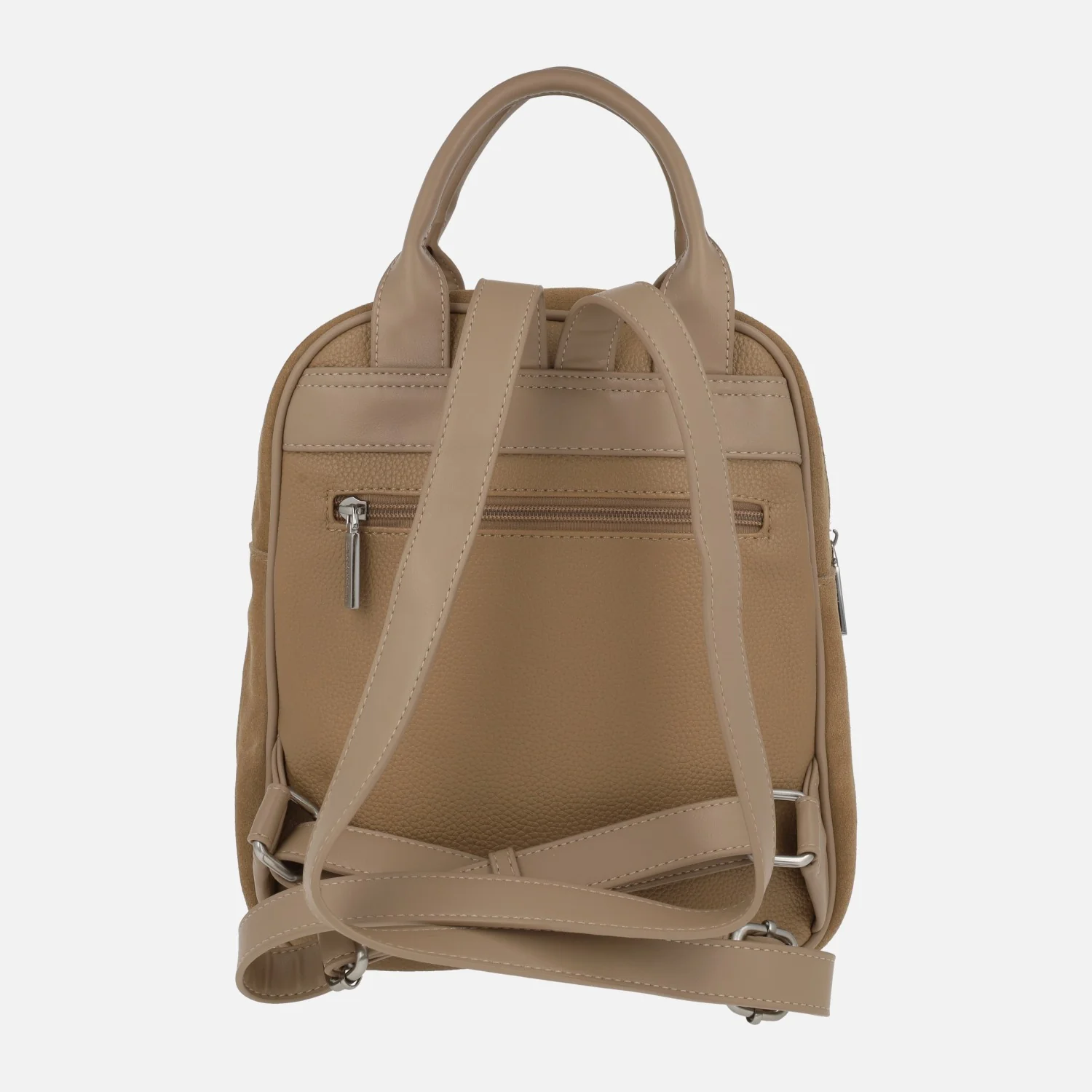 Mochilas Carmela en serraje camel con detalle de pedrería y tachas - Image 3