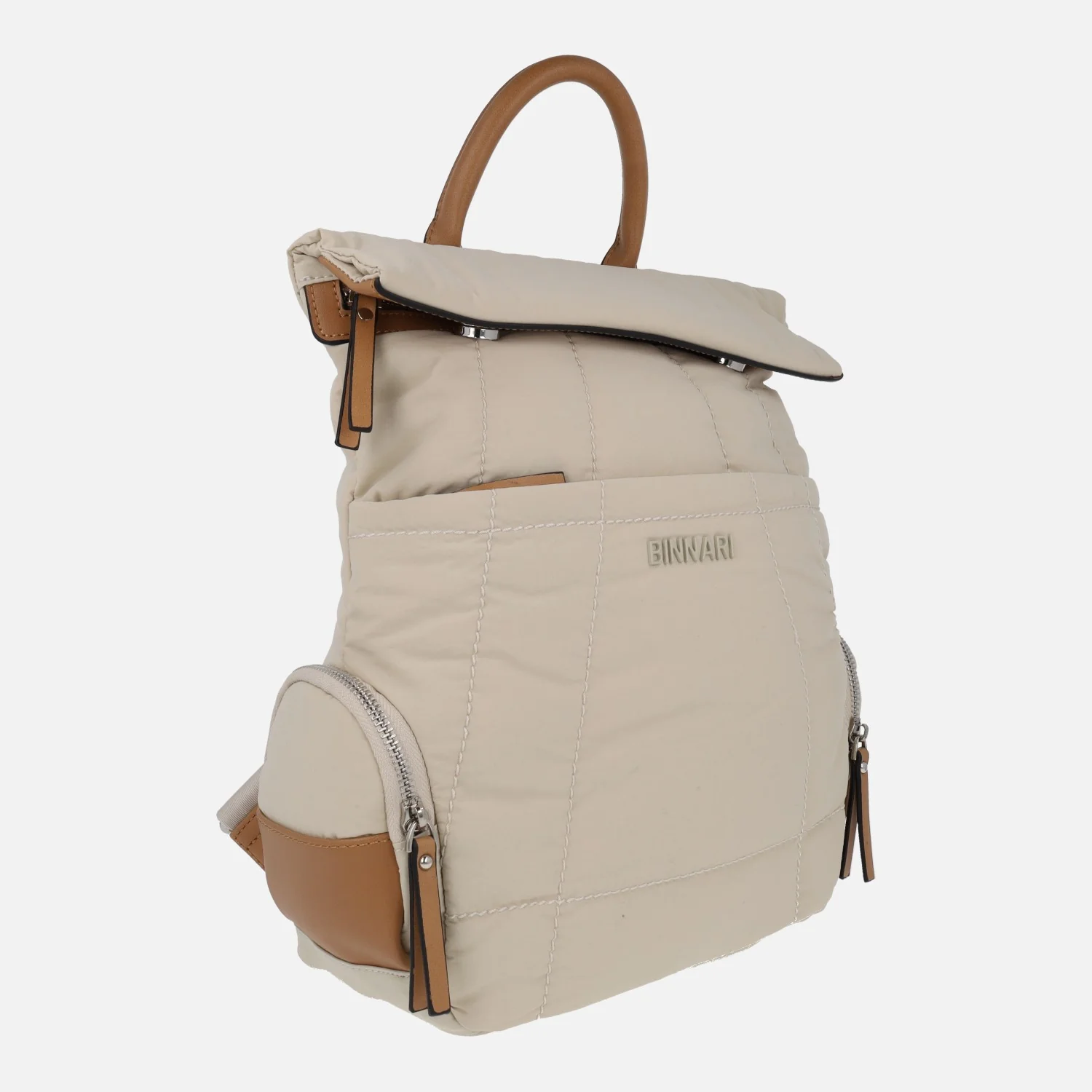 Mochilas Yuca en tejido nylon beige - Image 2